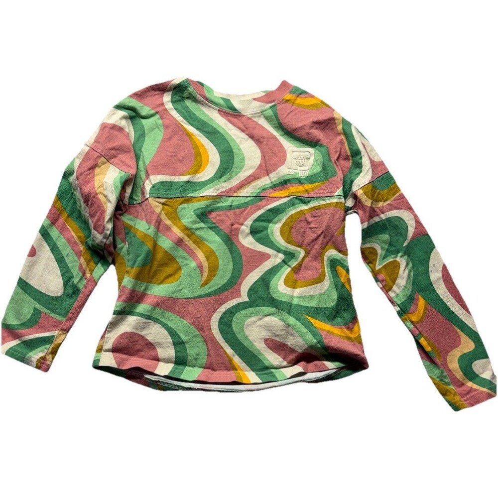 Disney Spirit Jersey Kids Medium 10/12 Walt Disney World Retro Swirl *flawed